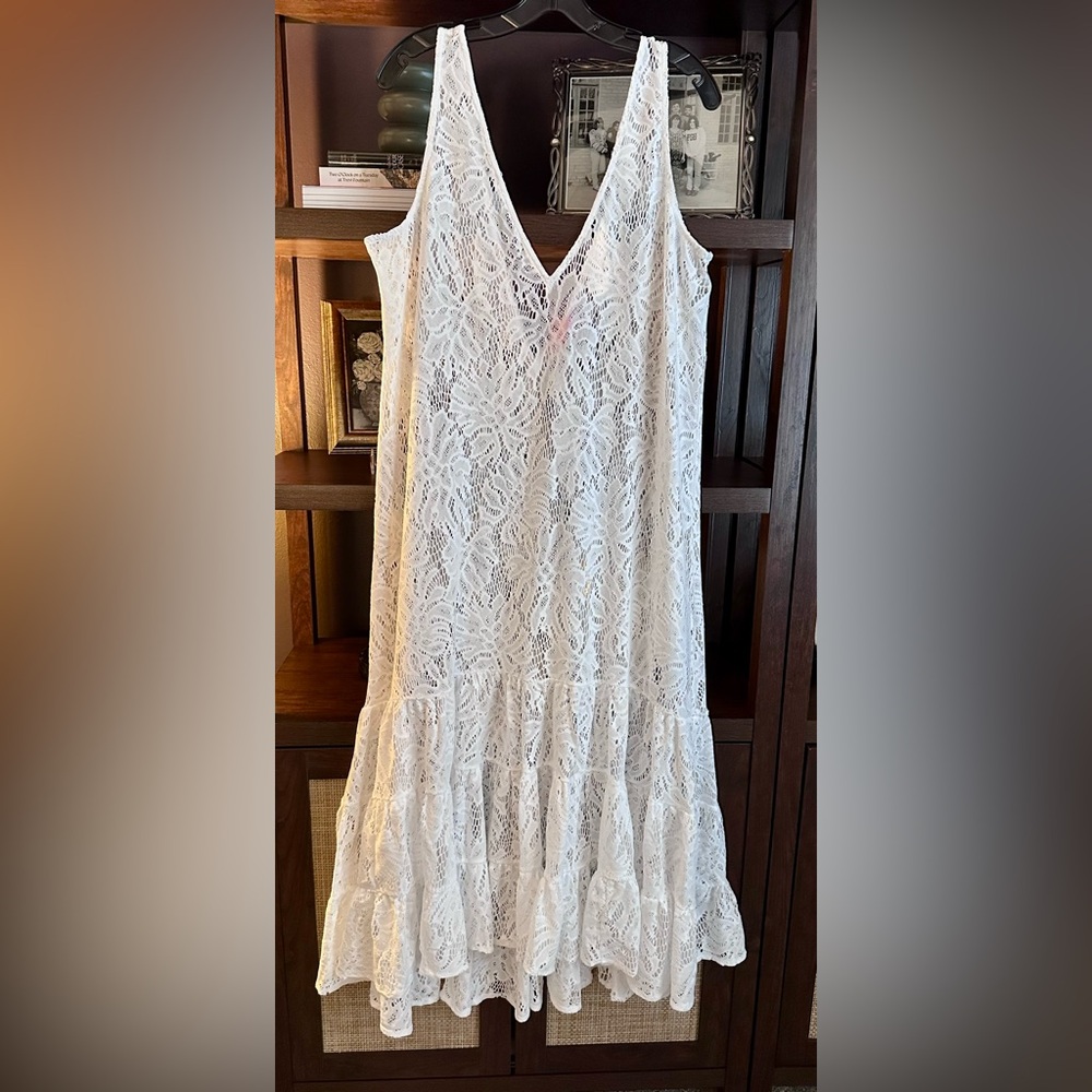 Lilly Pulitzer Swim White Lace Coverup Size XL